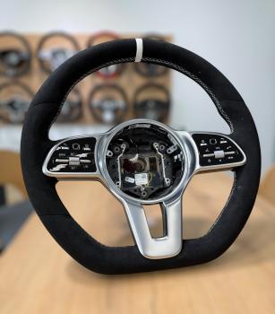 Preview: MB C217 W177 W222 C257 C238 W205 W213 AMG Lenkrad neu Beziehen